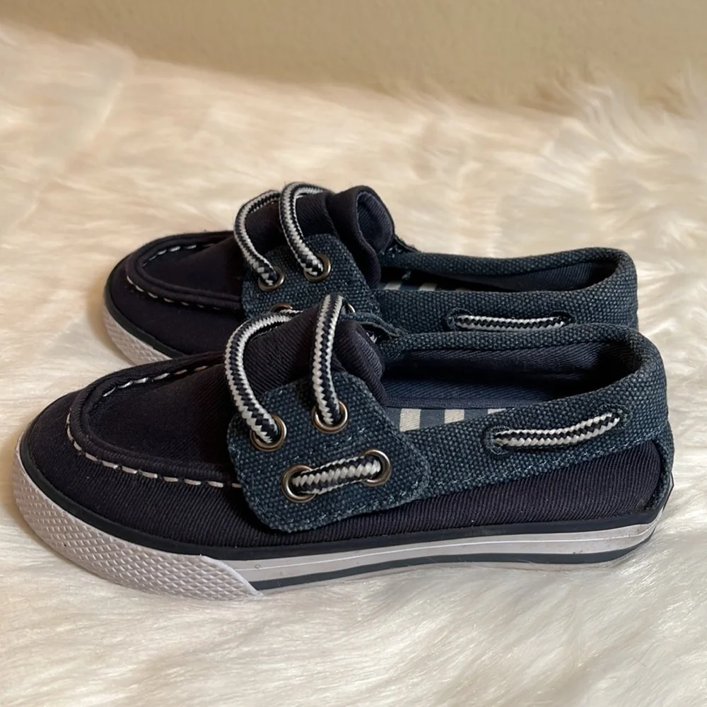 Hanna Andersson Navy Preppy Boat Shoes